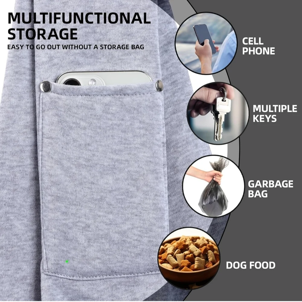 Gray Dog Travel Sling Carrier for Easy Pet Transport